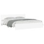 Estructura de cama con cabecero y luces LED blanca 200x200 cm de , Camas y somieres - Ref: Foro24-3207581, Precio: 224,54 €, ...