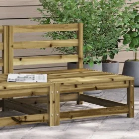 Garden sofa without armrests impregnated pine wood 70x70x67 cm by , Modular outdoor sofas - Ref: Foro24-837920, Price: 51,58 ...
