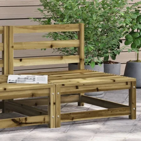 Garden sofa without armrests impregnated pine wood 70x70x67 cm by , Modular outdoor sofas - Ref: Foro24-837920, Price: 51,58 ...