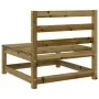 Garden sofa without armrests impregnated pine wood 70x70x67 cm by , Modular outdoor sofas - Ref: Foro24-837920, Price: 51,58 ...