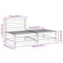 Sofá de jardín sin reposabrazos con reposapiés madera de pino de , Sofás modulares de exterior - Ref: Foro24-837962, Precio: ...