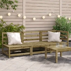 Sofá de jardín de 3 plazas madera de pino impregnada de , Sofás modulares de exterior - Ref: Foro24-837955, Precio: 172,30 €,...