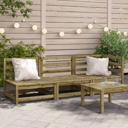 Sofá de jardín de 3 plazas madera de pino impregnada de , Sofás modulares de exterior - Ref: Foro24-837955, Precio: 172,30 €,...