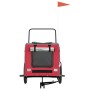 Remolque de bicicleta mascotas hierro tela Oxford rojo gris de , Cochecitos para mascotas - Ref: Foro24-93859, Precio: 112,65...