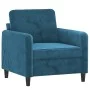 Blauer Samtsessel 60 cm von , Sofas - Ref: Foro24-359431, Preis: 171,22 €, Rabatt: %