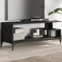 Mueble de TV madera de ingeniería y acero negro 102x40x41 cm de , Muebles TV - Ref: Foro24-842411, Precio: 52,34 €, Descuento: %