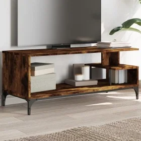 Mueble de TV madera de ingeniería y acero negro 102x40x41 cm de , Muebles TV - Ref: Foro24-842413, Precio: 51,84 €, Descuento: %