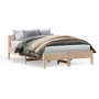 Estructura de cama con cabecero madera maciza pino 140x200 cm de , Camas y somieres - Ref: Foro24-842594, Precio: 114,79 €, D...