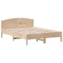 Estructura de cama con cabecero madera maciza pino 140x200 cm de , Camas y somieres - Ref: Foro24-842594, Precio: 114,79 €, D...