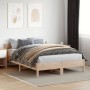 Estructura de cama con cabecero madera maciza pino 140x200 cm de , Camas y somieres - Ref: Foro24-842594, Precio: 114,79 €, D...