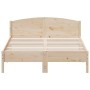 Estructura de cama con cabecero madera maciza pino 140x200 cm de , Camas y somieres - Ref: Foro24-842594, Precio: 114,79 €, D...