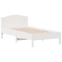 Estructura de cama con cabecero madera pino blanco 75x190 cm de , Camas y somieres - Ref: Foro24-842627, Precio: 88,27 €, Des...