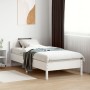 Estructura de cama con cabecero madera pino blanco 75x190 cm de , Camas y somieres - Ref: Foro24-842627, Precio: 88,27 €, Des...