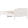 Estructura de cama con cabecero madera pino blanco 75x190 cm de , Camas y somieres - Ref: Foro24-842627, Precio: 88,27 €, Des...