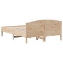 Estructura de cama con cabecero madera maciza pino 135x190 cm de , Camas y somieres - Ref: Foro24-842606, Precio: 110,75 €, D...