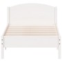 Estructura de cama con cabecero madera de pino blanca 90x200 cm de , Camas y somieres - Ref: Foro24-842619, Precio: 96,69 €, ...