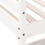Cama alta con escritorio madera maciza pino blanca 90x200 cm de , Camas y somieres - Ref: Foro24-842851, Precio: 277,13 €, De...