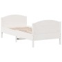 Estructura de cama con cabecero madera pino blanco 75x190 cm de , Camas y somieres - Ref: Foro24-842575, Precio: 103,61 €, De...