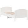 Estructura de cama con cabecero madera pino blanco 75x190 cm de , Camas y somieres - Ref: Foro24-842575, Precio: 103,61 €, De...