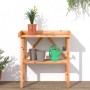 Mesa para plantas con estante madera abeto marrón 78x38x82,5 cm de , Soportes para macetas - Ref: Foro24-156350, Precio: 52,2...