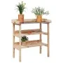 Mesa para plantas con estantes madera maciza abeto 78x38x82,5cm de , Soportes para macetas - Ref: Foro24-156352, Precio: 76,4...