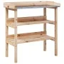 Mesa para plantas con estantes madera maciza abeto 78x38x82,5cm de , Soportes para macetas - Ref: Foro24-156352, Precio: 76,4...