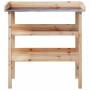 Mesa para plantas con estantes madera maciza abeto 78x38x82,5cm de , Soportes para macetas - Ref: Foro24-156352, Precio: 68,4...