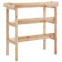 Mesa para plantas con estantes madera maciza abeto 78x38x82,5cm de , Soportes para macetas - Ref: Foro24-156352, Precio: 76,4...