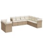 Set de sofás de jardín 9 pzas con cojines ratán sintético beige de , Conjuntos de jardín - Ref: Foro24-3217838, Precio: 628,2...