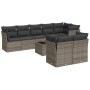 Set de muebles de jardín 9 pzas y cojines ratán sintético gris de , Conjuntos de jardín - Ref: Foro24-3217920, Precio: 540,81...