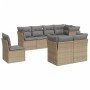 Juego de sofás de jardín con cojines beige 8 pzas ratán PE de , Conjuntos de jardín - Ref: Foro24-3217929, Precio: 514,04 €, ...