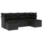 Set de sofás de jardín 6 piezas y cojines ratán sintético negro de , Conjuntos de jardín - Ref: Foro24-3218005, Precio: 332,5...