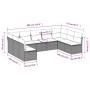 Set de muebles de jardín 9 pzas y cojines ratán sintético gris de , Conjuntos de jardín - Ref: Foro24-3218070, Precio: 500,54...