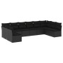 Set de sofás de jardín 10 pzas cojines ratán sintético negro de , Conjuntos de jardín - Ref: Foro24-3218085, Precio: 597,21 €...