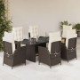 Set comedor de jardín 7 pzas con cojines ratán sintético marrón en Conjuntos de jardín | Comprar online en Foru.es