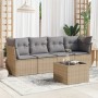 Juego de sofás jardín con cojines 5 pzas ratán sintético beige de , Conjuntos de jardín - Ref: Foro24-3217239, Precio: 290,19...