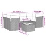 Set de comedor de jardín 7 pzas y cojines ratán sintético negro de , Conjuntos de jardín - Ref: Foro24-3217266, Precio: 410,9...