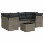 Set de sofás de jardín 7 piezas con cojines ratán PE gris de , Conjuntos de jardín - Ref: Foro24-3217270, Precio: 409,52 €, D...