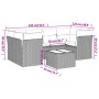 Set de sofás de jardín 7 piezas con cojines ratán PE gris de , Conjuntos de jardín - Ref: Foro24-3217270, Precio: 409,52 €, D...