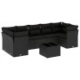 Set de sofás de jardín 8 piezas y cojines ratán sintético negro de , Conjuntos de jardín - Ref: Foro24-3217285, Precio: 515,1...