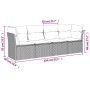 Set de sofás de jardín 4 pzas y cojines ratán sintético gris de , Conjuntos de jardín - Ref: Foro24-3217230, Precio: 234,10 €...