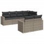 Set de sofás de jardín 7 piezas con cojines ratán PE gris de , Conjuntos de jardín - Ref: Foro24-3219200, Precio: 457,53 €, D...