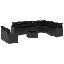 Set de sofás de jardín 11 pzas y cojines ratán sintético negro de , Conjuntos de jardín - Ref: Foro24-3219165, Precio: 691,37...