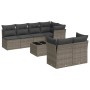 Set de sofás de jardín 8 pzas y cojines ratán sintético gris de , Conjuntos de jardín - Ref: Foro24-3217300, Precio: 482,51 €...