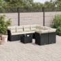 Set de sofás de jardín 8 piezas y cojines ratán sintético negro de , Conjuntos de jardín - Ref: Foro24-3217316, Precio: 493,9...