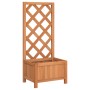 Jardinera con enrejado de madera maciza de abeto marrón de , Maceteros y jardineras - Ref: Foro24-365473, Precio: 41,45 €, De...