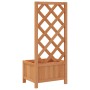 Jardinera con enrejado de madera maciza de abeto marrón de , Maceteros y jardineras - Ref: Foro24-365473, Precio: 41,45 €, De...