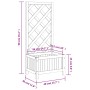 Jardinera con enrejado de madera maciza de abeto marrón de , Maceteros y jardineras - Ref: Foro24-365473, Precio: 41,45 €, De...