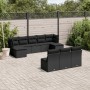 Set de sofás de jardín 10 pzas cojines ratán sintético negro de , Conjuntos de jardín - Ref: Foro24-3250124, Precio: 570,76 €...