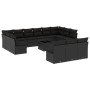 Set sofás de jardín 14 pzas con cojines ratán sintético negro de , Conjuntos de jardín - Ref: Foro24-3250234, Precio: 841,45 ...